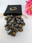 Polished Labradorite Rune Set and Bag - Polished Elder Futhark Runes featuring blue flash and iridescent shimmer - Luna Panther