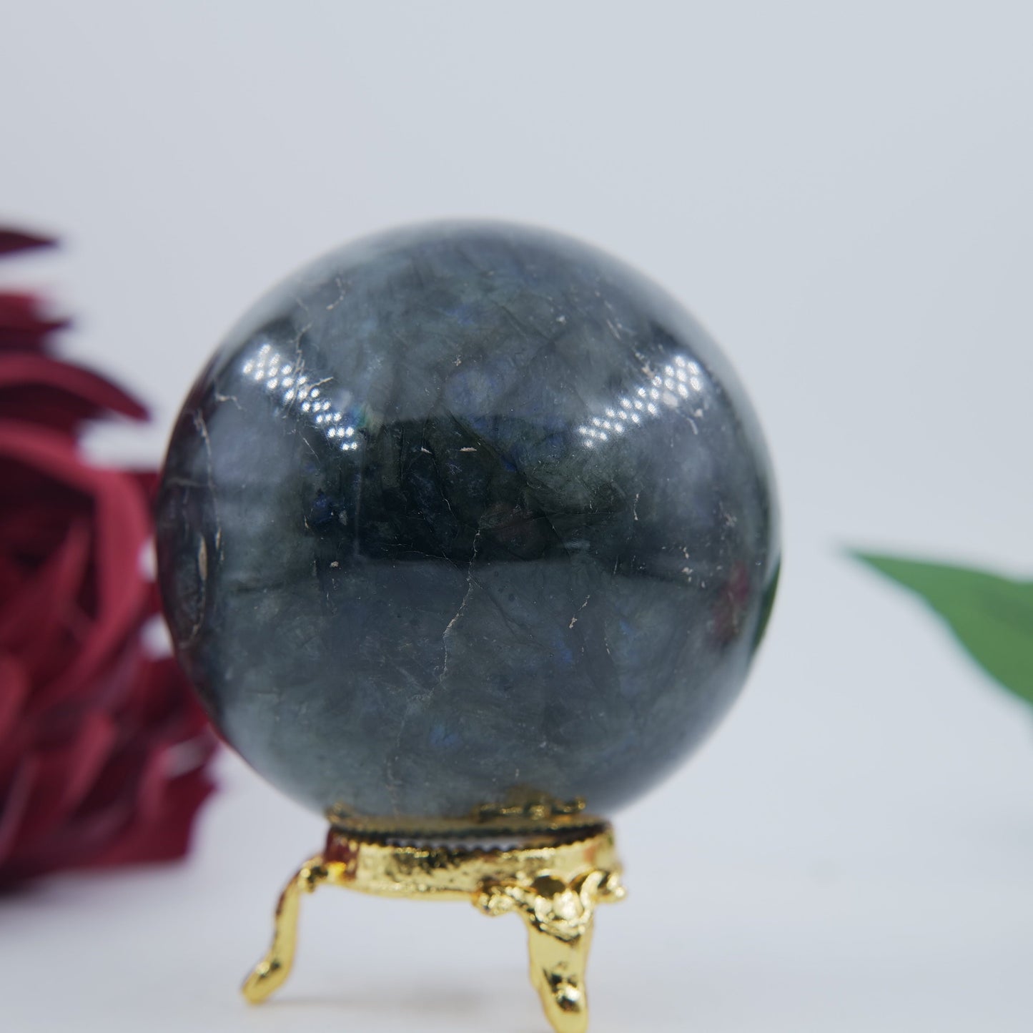 Labradorite Sphere 437 grams - Luna Panther
