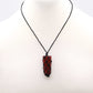 Laced Gemstone Flat Point Pendant - Red Jasper - Luna Panther