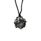 Laced Gemstone Hexagon Pendant - Moss Agate - Luna Panther