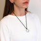 Laced Gemstone Hexagon Pendant - White Howlite - Luna Panther