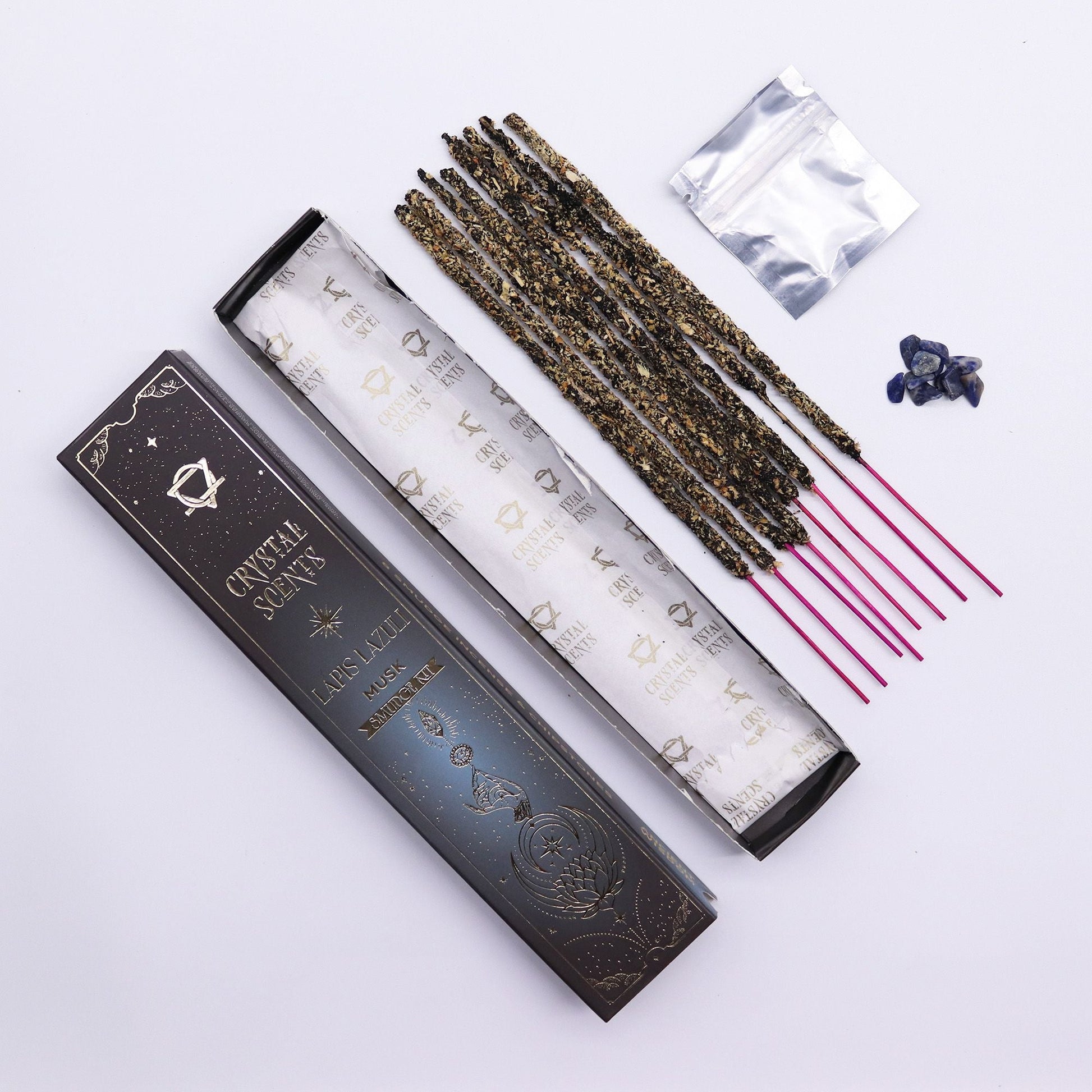 Lapis Crystal Scents Smudge Incense - Musk - Luna Panther