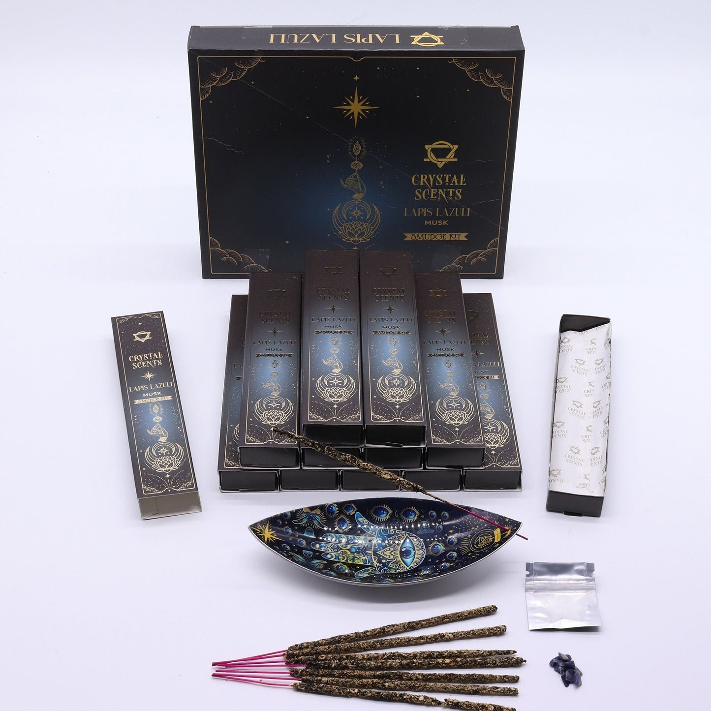Lapis Crystal Scents Smudge Incense - Musk - Luna Panther