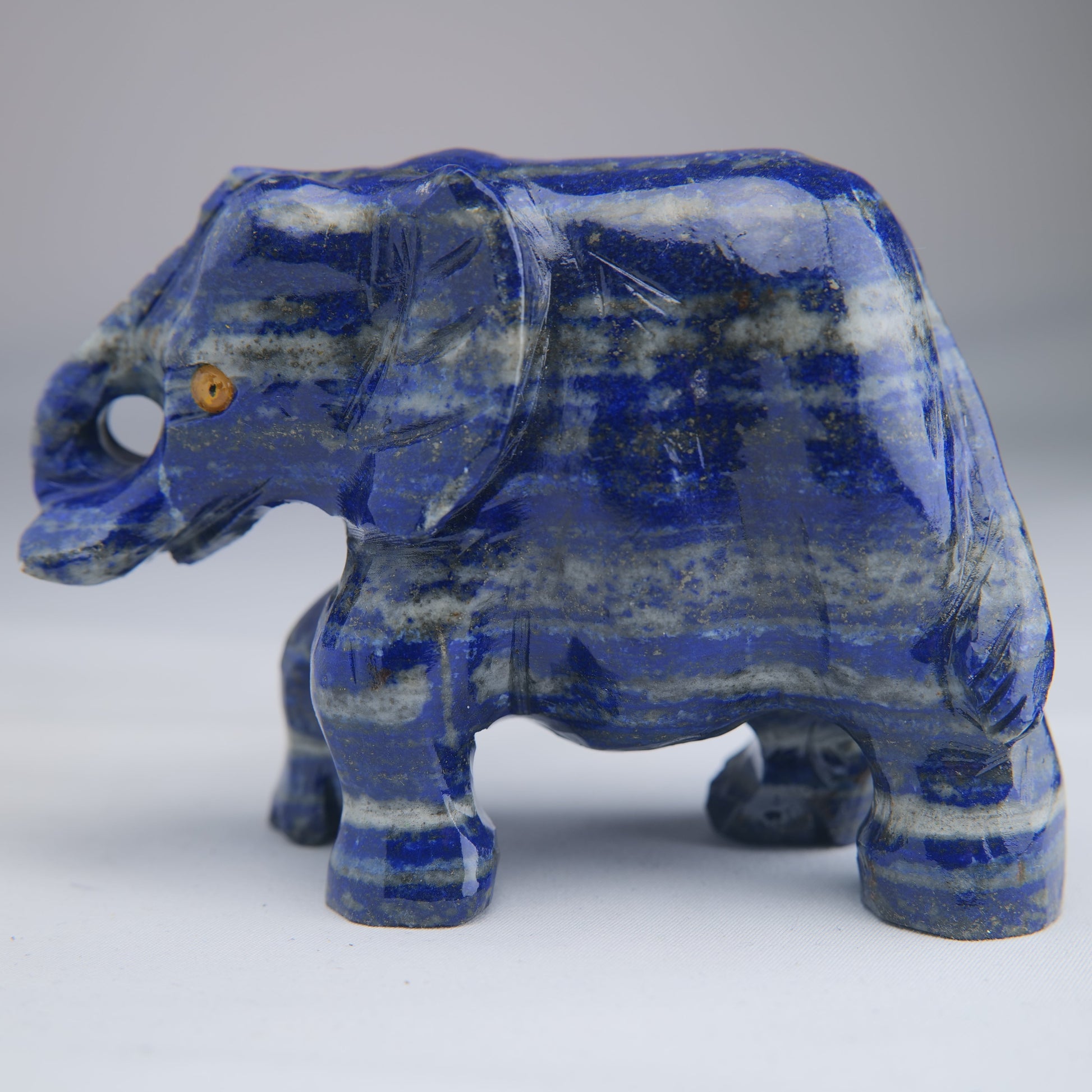 Lapis Lazuli Elephant Carving 715g - Luna Panther