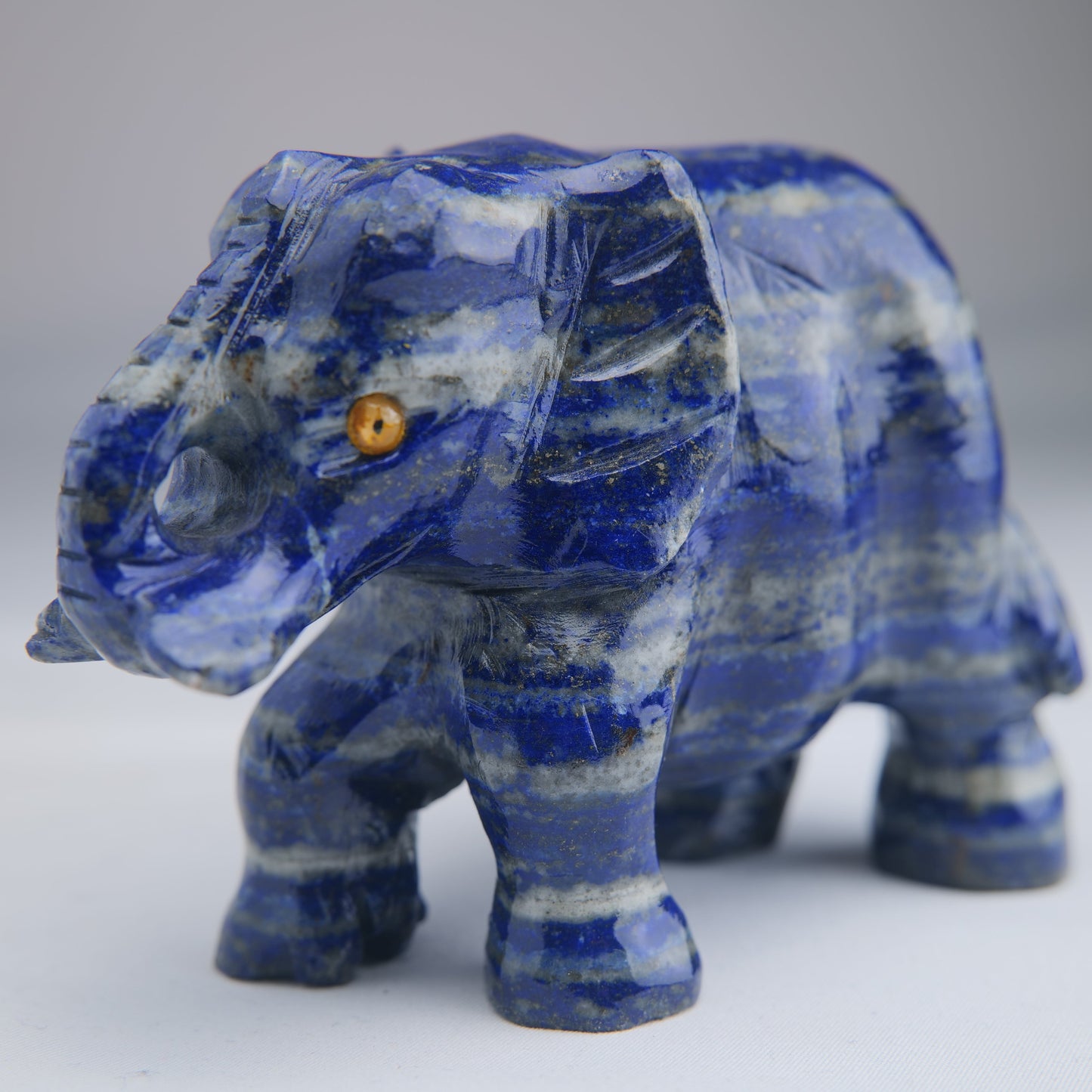Lapis Lazuli Elephant Carving 715g - Luna Panther