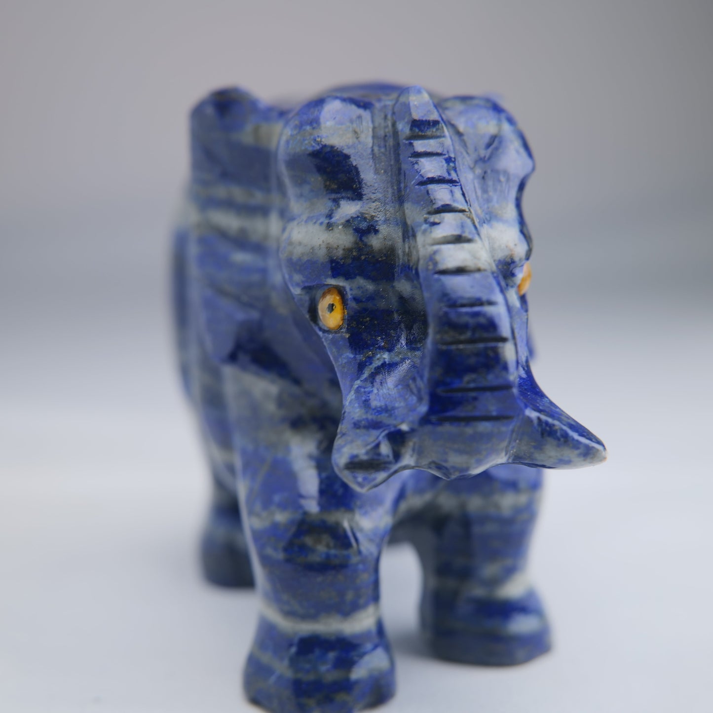 Lapis Lazuli Elephant Carving 715g - Luna Panther