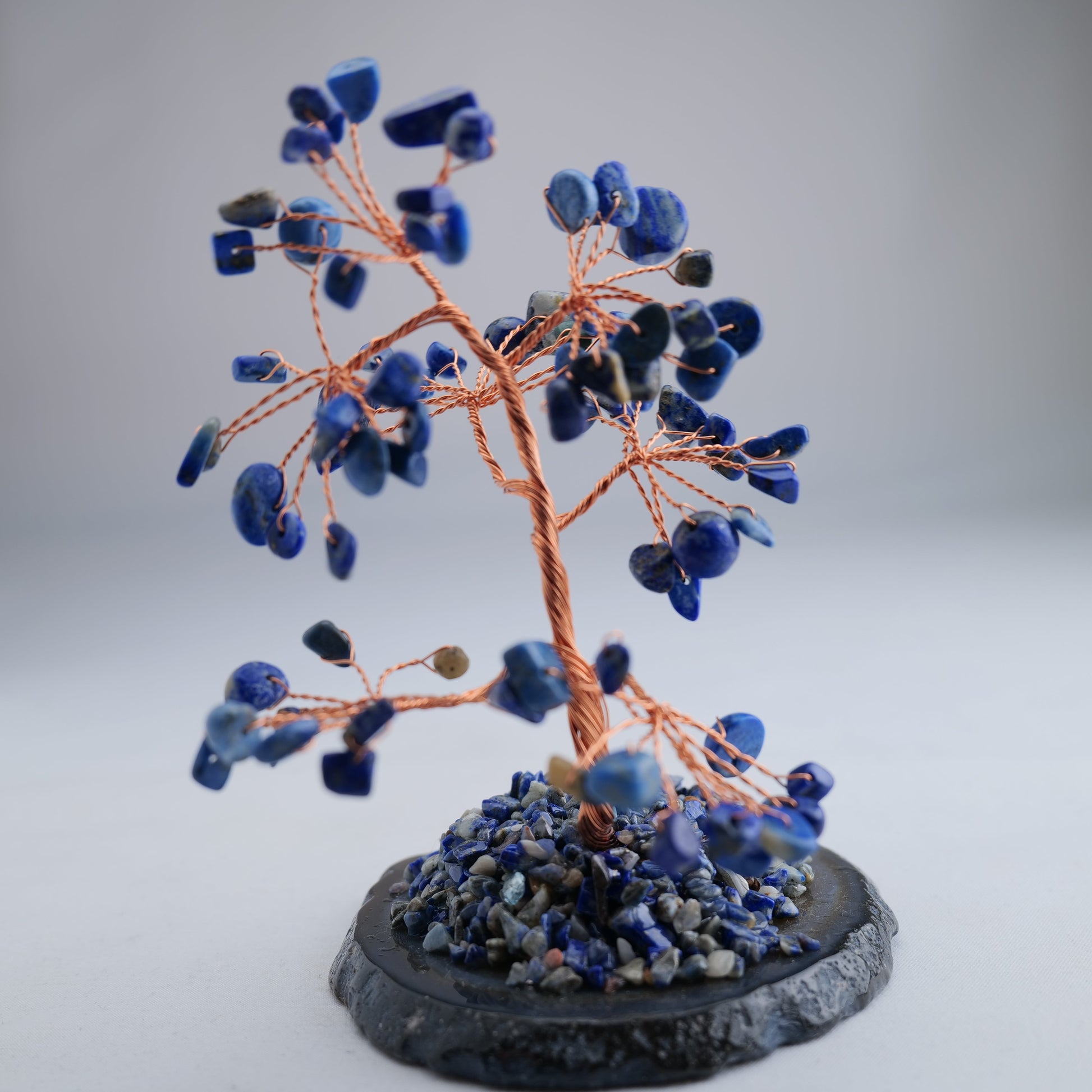 Lapis Lazuli Gemstone Tree on Agate Base 150g - Luna Panther