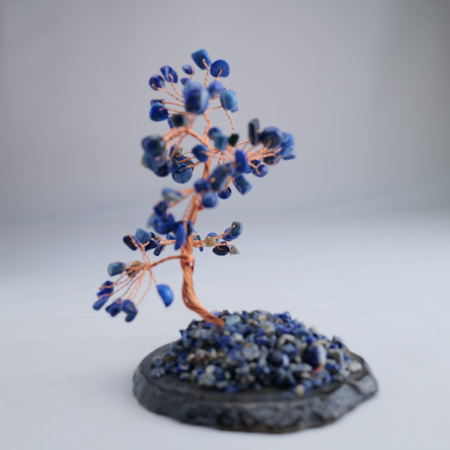 Lapis Lazuli Gemstone Tree on Agate Base 150g - Luna Panther