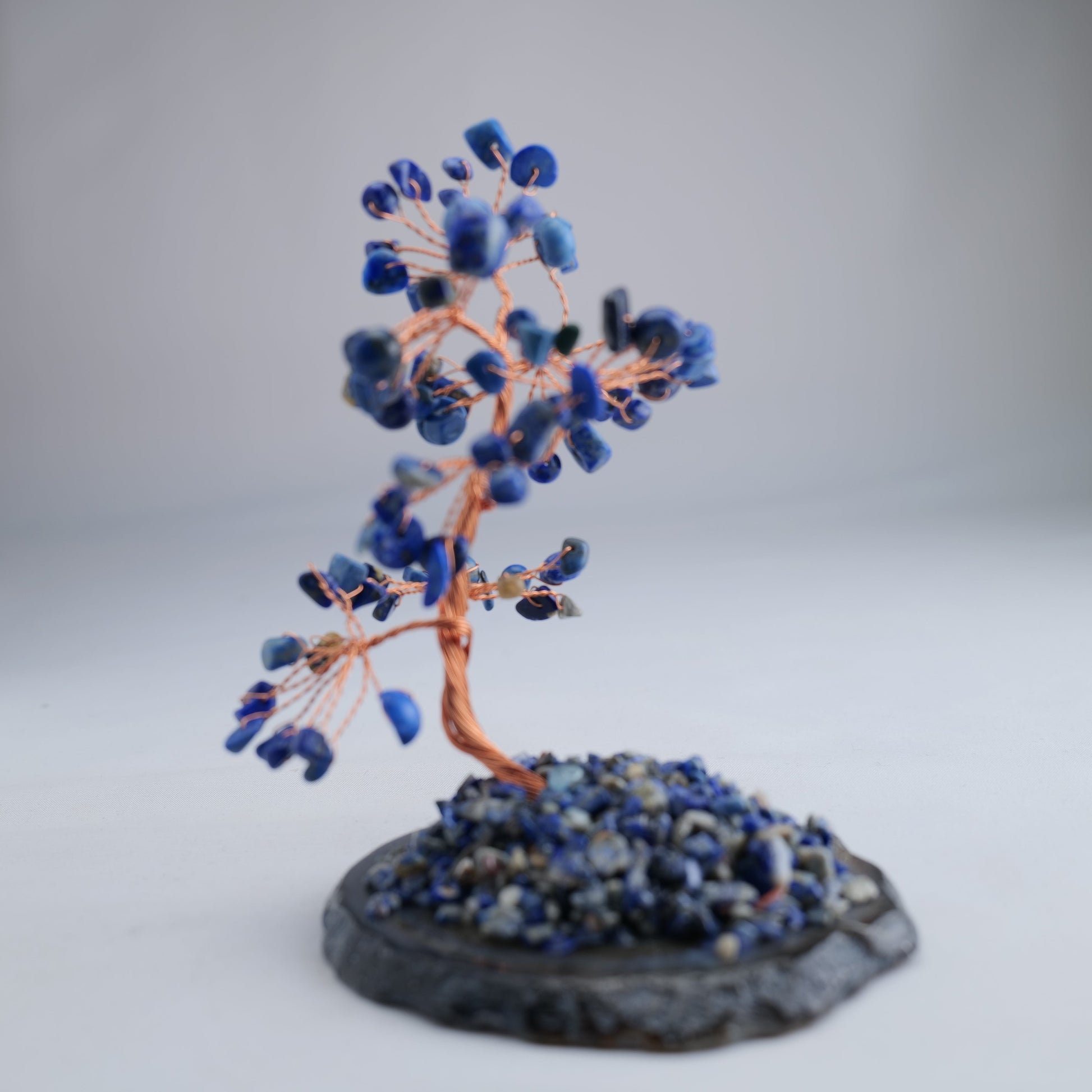 Lapis Lazuli Gemstone Tree on Agate Base 150g - Luna Panther