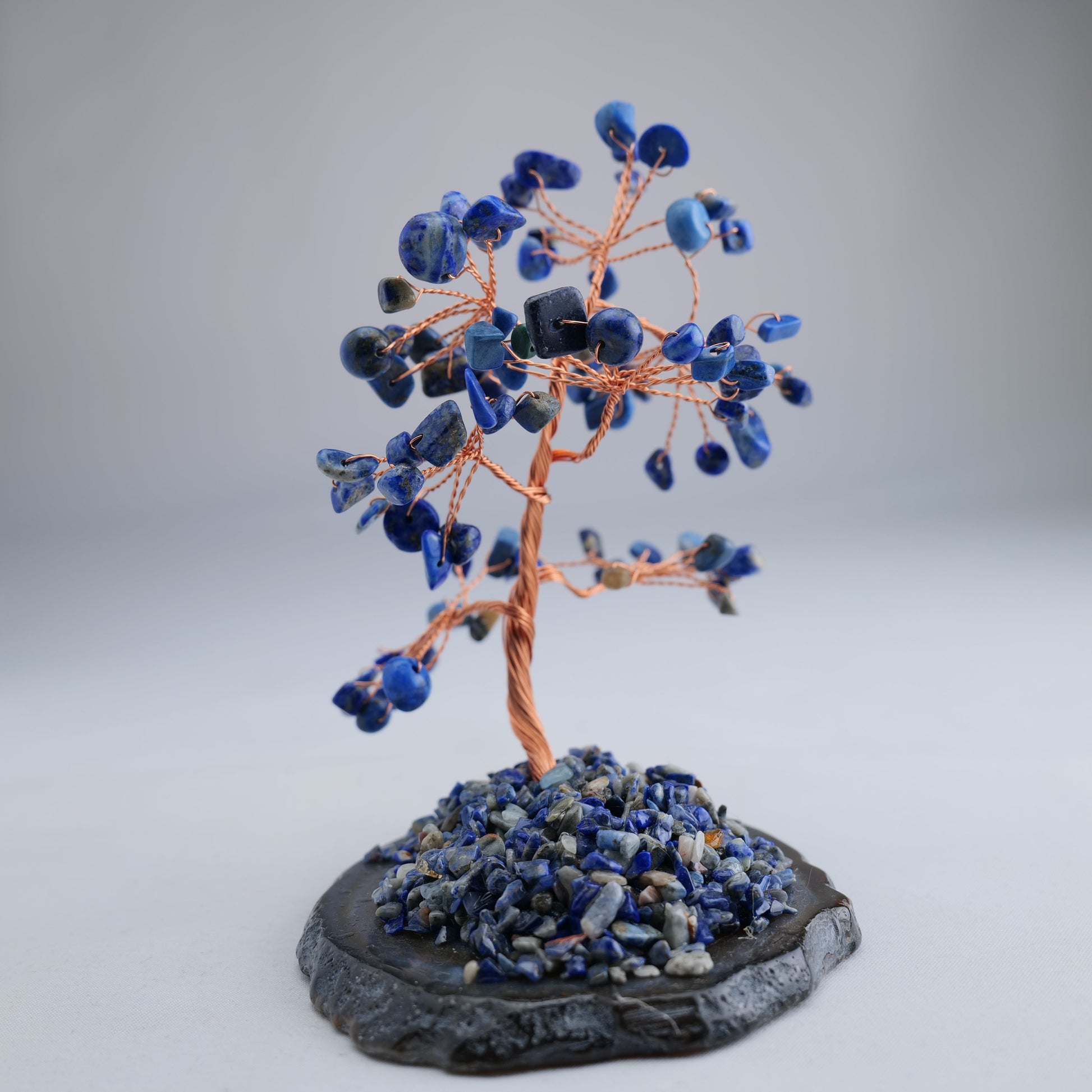 Lapis Lazuli Gemstone Tree on Agate Base 150g - Luna Panther