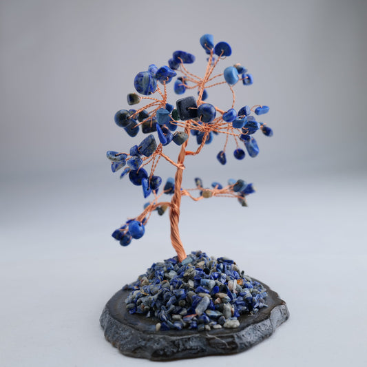 Lapis Lazuli Gemstone Tree on Agate Base 150g - Luna Panther