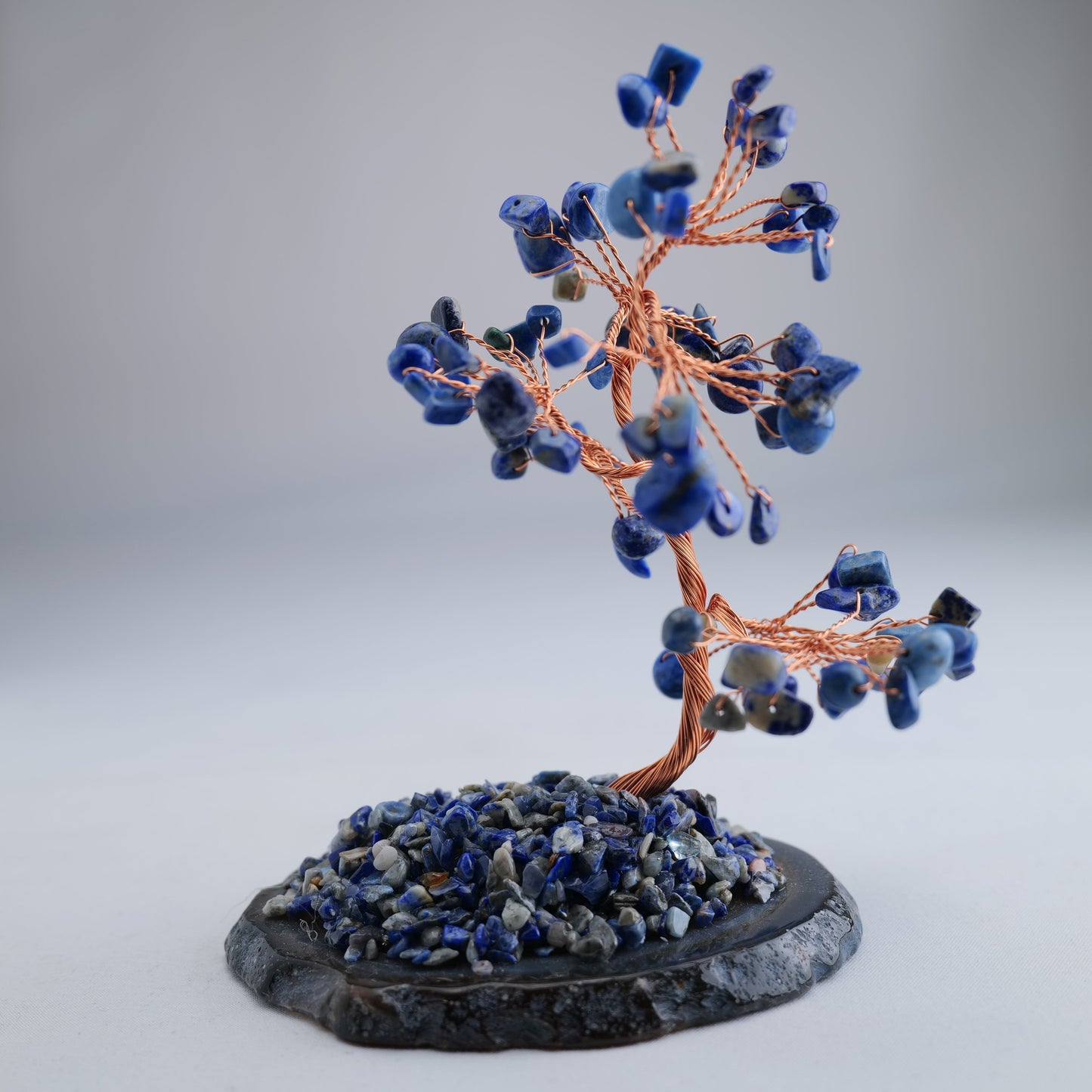 Lapis Lazuli Gemstone Tree on Agate Base 150g - Luna Panther