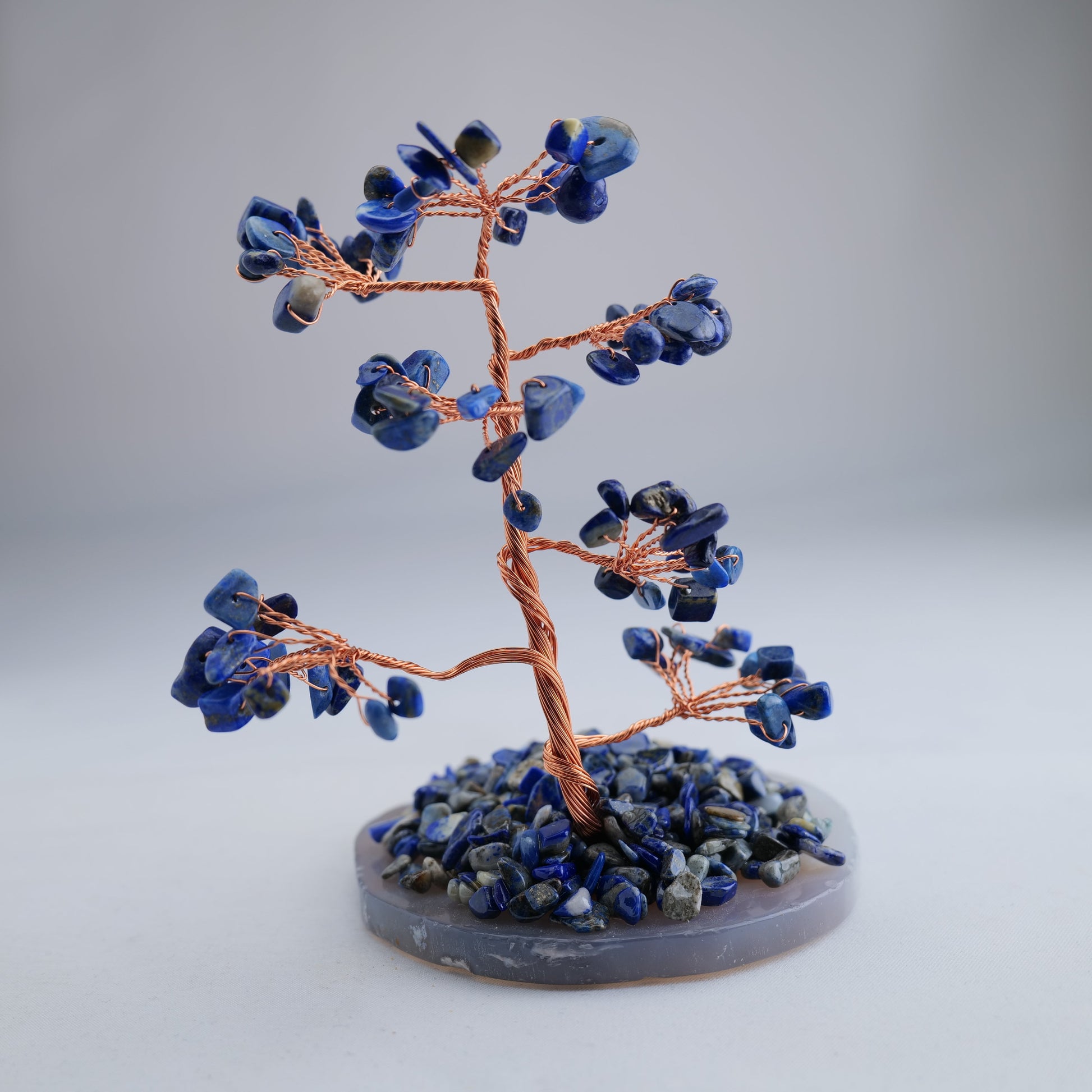 Lapis Lazuli Gemstone Tree on Agate Base 186g - Luna Panther