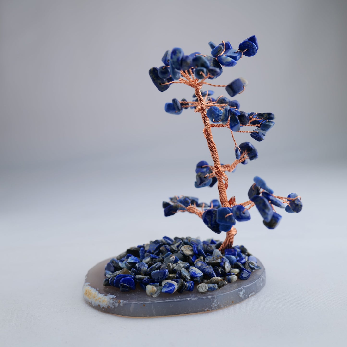Lapis Lazuli Gemstone Tree on Agate Base 186g - Luna Panther