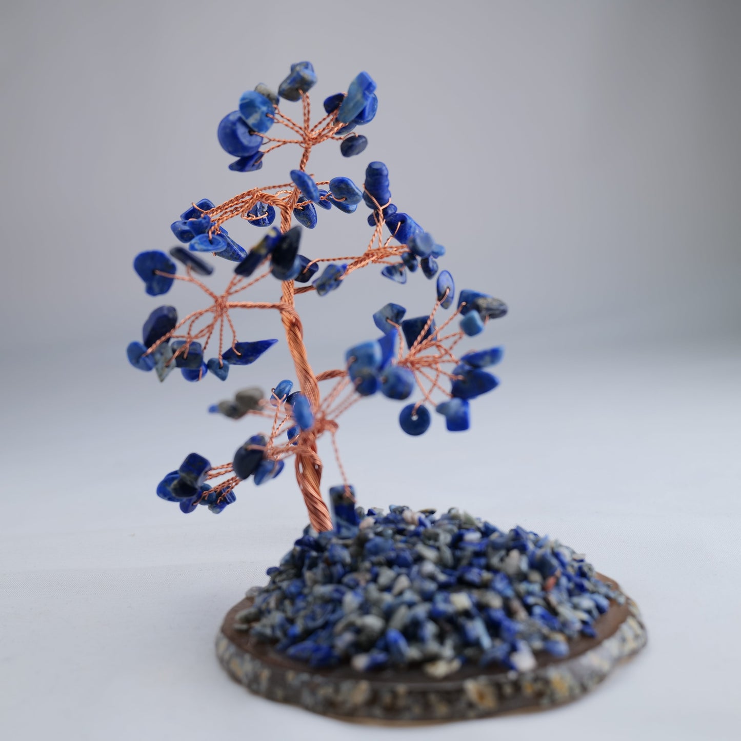 Lapis Lazuli Gemstone Tree on Agate Base 193g - Luna Panther