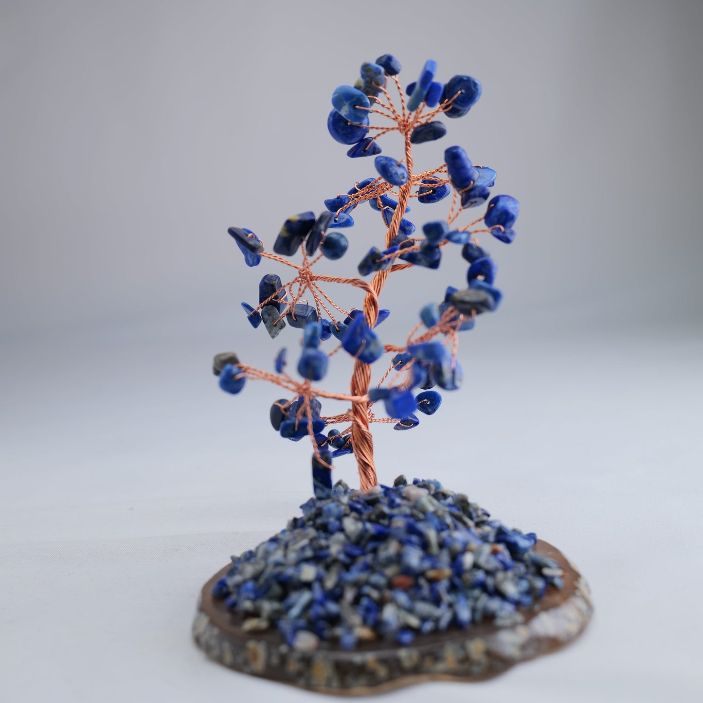 Lapis Lazuli Gemstone Tree on Agate Base 193g - Luna Panther