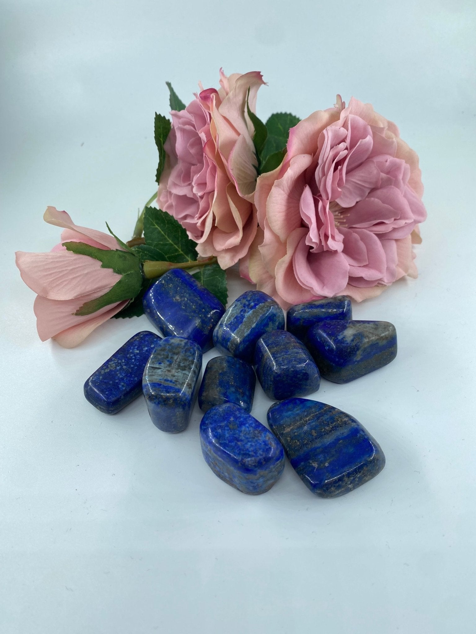 Polished Lapis Lazuli - Tumble Stone featuring royal blue tone with gold pyrite flecks - Luna Panther