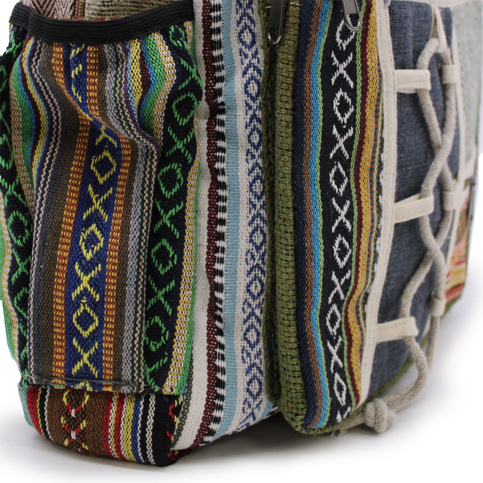 Large Backpack - Rope & Pockets Style - Luna Panther