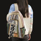 Large Backpack - Rope & Pockets Style - Luna Panther