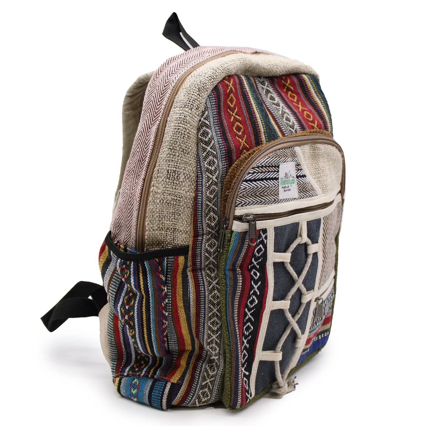 Large Backpack - Rope & Pockets Style - Luna Panther
