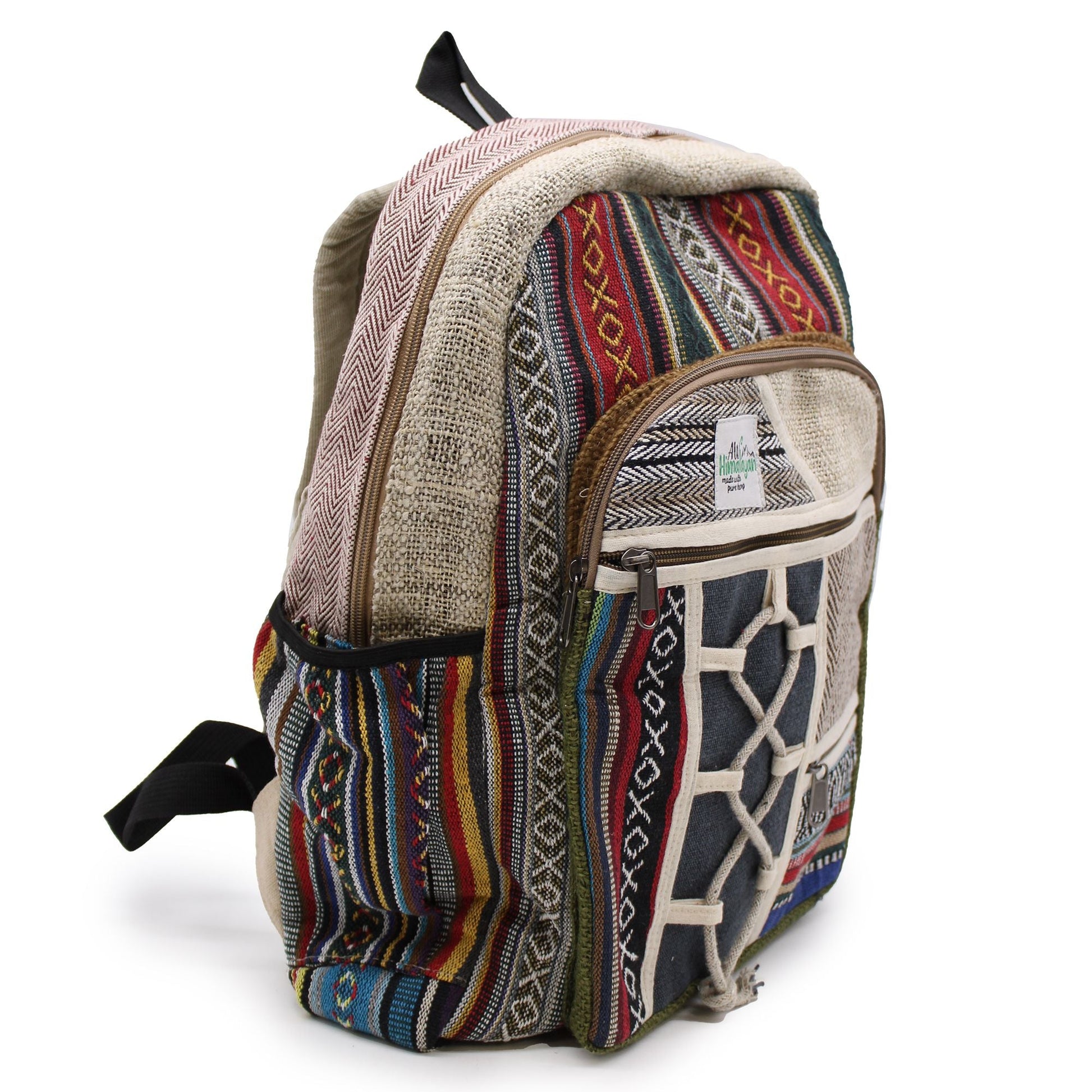 Large Backpack - Rope & Pockets Style - Luna Panther