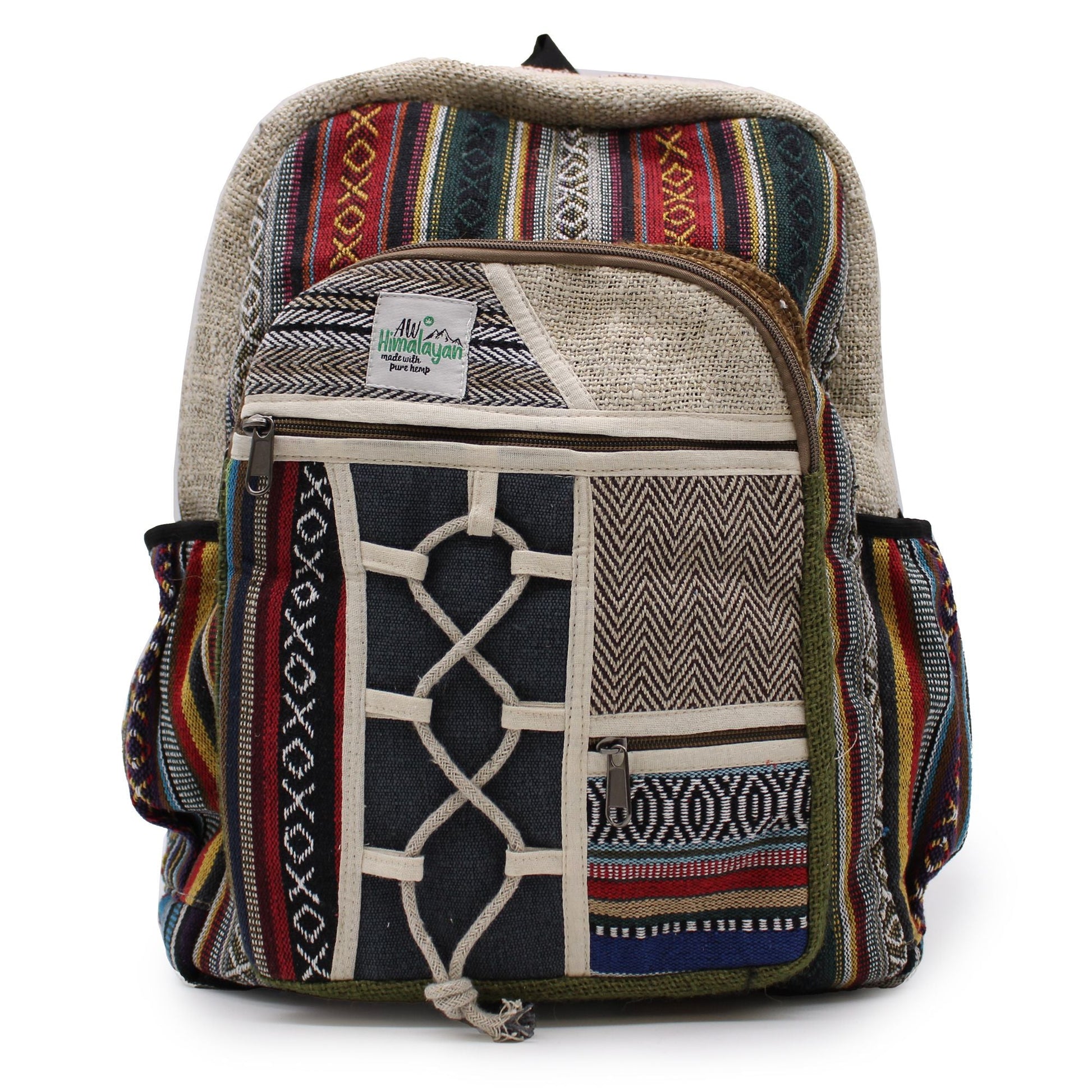 Large Backpack - Rope & Pockets Style - Luna Panther