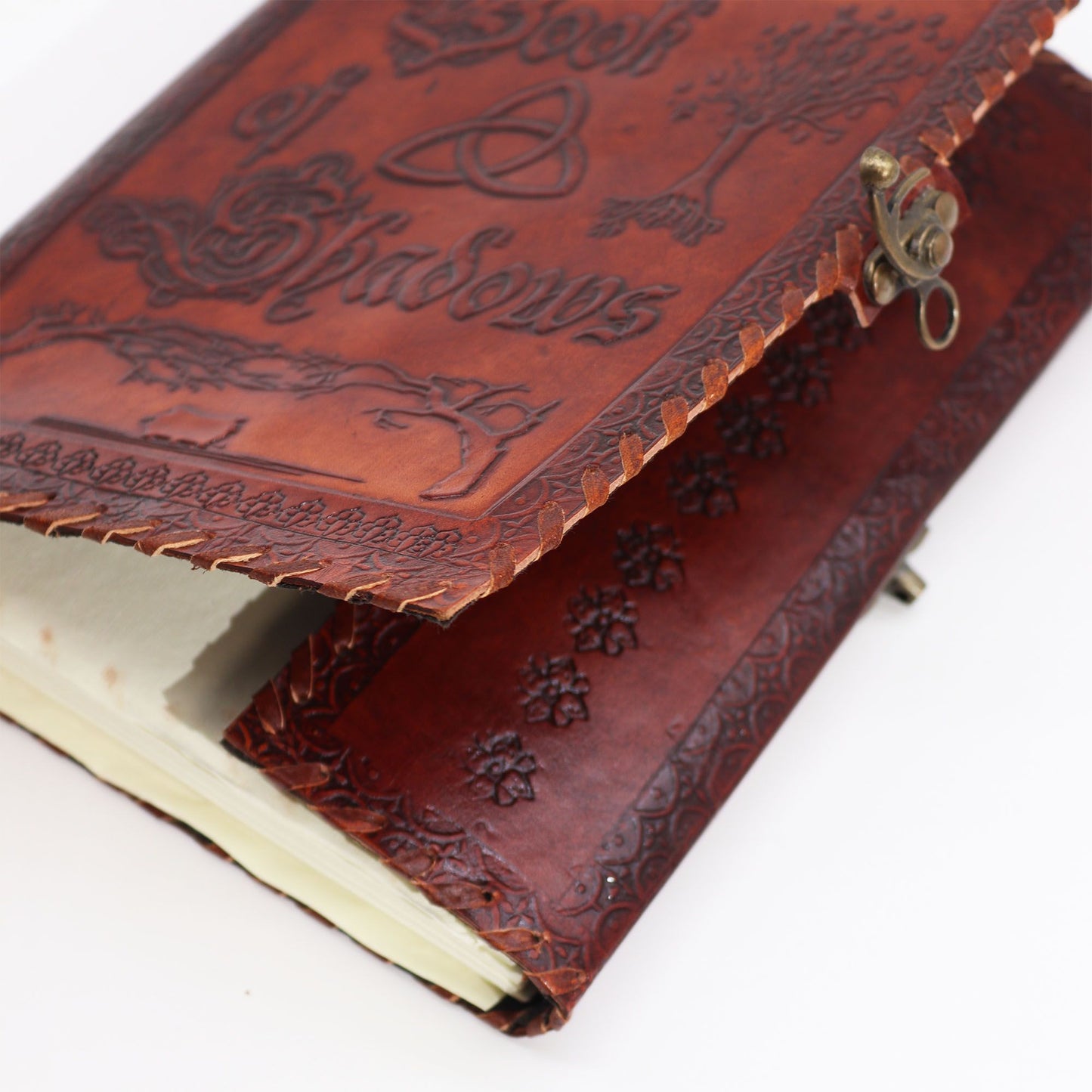 Large Book of Shadows - Dark Tan - 200 pages deckle - edged - 25x18x3cm - Luna Panther