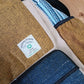 Large Boxy Hemp Backpack - Teal & Tumeric - Luna Panther