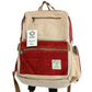 Large Boxy Hemp Backpack - Wine & Cream - Luna Panther