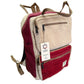 Large Boxy Hemp Backpack - Wine & Cream - Luna Panther