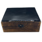 Large Ceramic Glazed Wood Box - 20x15x7.5cm - Black - Luna Panther