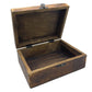 Large Ceramic Glazed Wood Box - 20x15x7.5cm - Blue Stars - Luna Panther