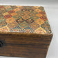 Large Ceramic Glazed Wood Box - 20x15x7.5cm - Traditional Pattern - Luna Panther