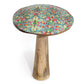 Large Enamelled Mushroom - 20cm - Mediterranean Tile Pattern - Luna Panther
