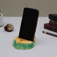 Large Gamal Wood Phone Holder - Greenwash - Luna Panther