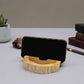 Large Gamal Wood Phone Holder - Whitewash - Luna Panther