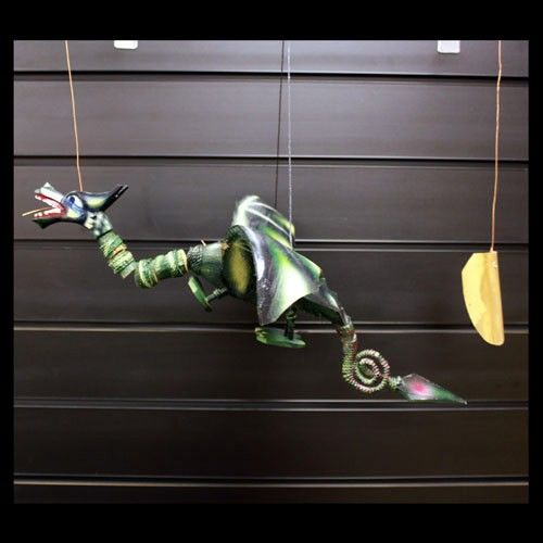 Large Green Coconut Dragon Mobile 50cm - Luna Panther alternate view
