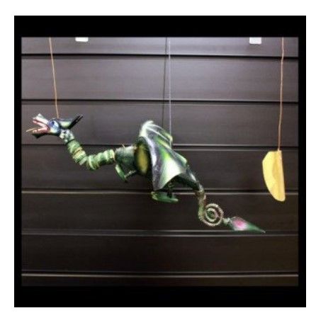 Large Green Coconut Dragon Mobile 50cm - Luna Panther