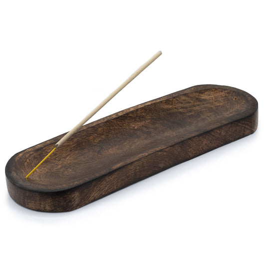 Large Incense Tray 30x10cm - Classic Mango Wood - Luna Panther