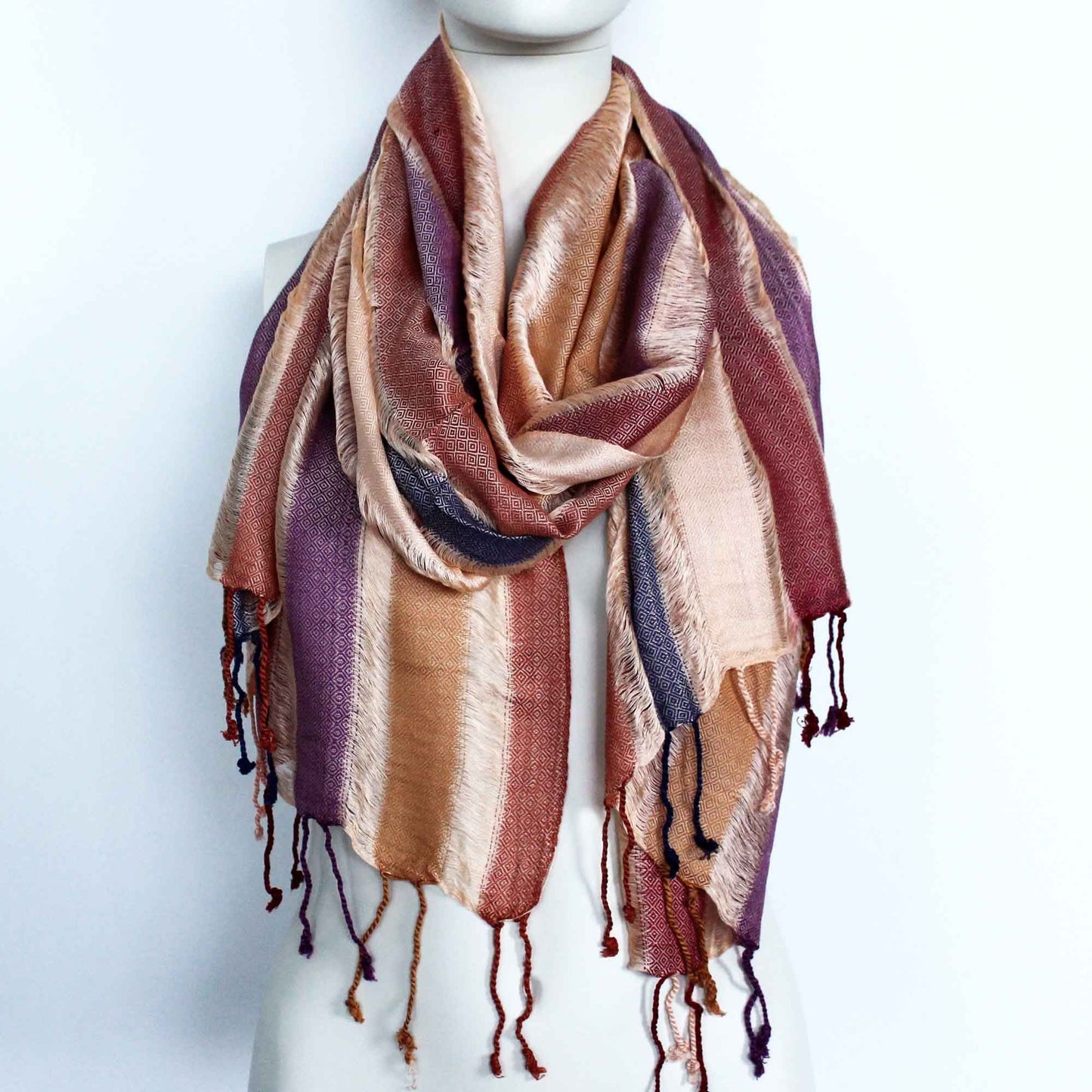 Large Indian Boho Scarves - 28x72cm - Random Greens - Luna Panther