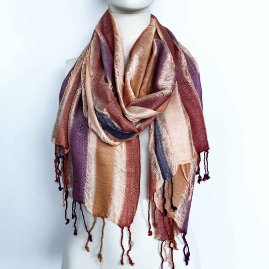 Large Indian Boho Scarves - 28x72cm - Random Greens - Luna Panther alternate view