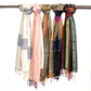 Large Indian Boho Scarves - 28x72cm - Random Greens - Luna Panther
