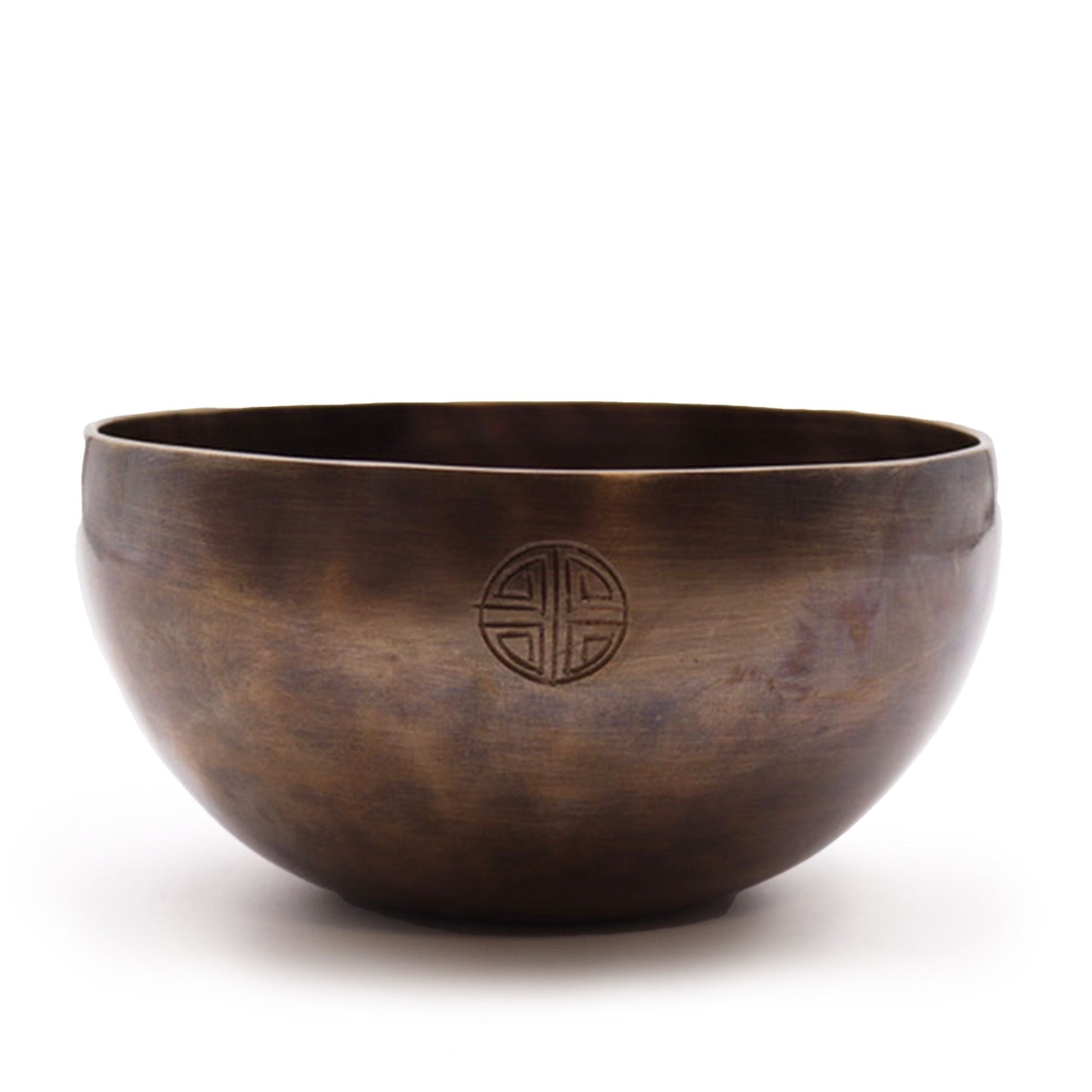 Polished Large Indian Moon Phase Singing Bowl - (approx 850g) - 17cm featuring natural patterning and unique variations - Luna Panther