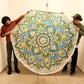 Large Mandala Roundy Art (180cm) - Yellow & Blue - Luna Panther