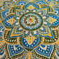 Large Mandala Roundy Art (180cm) - Yellow & Blue - Luna Panther