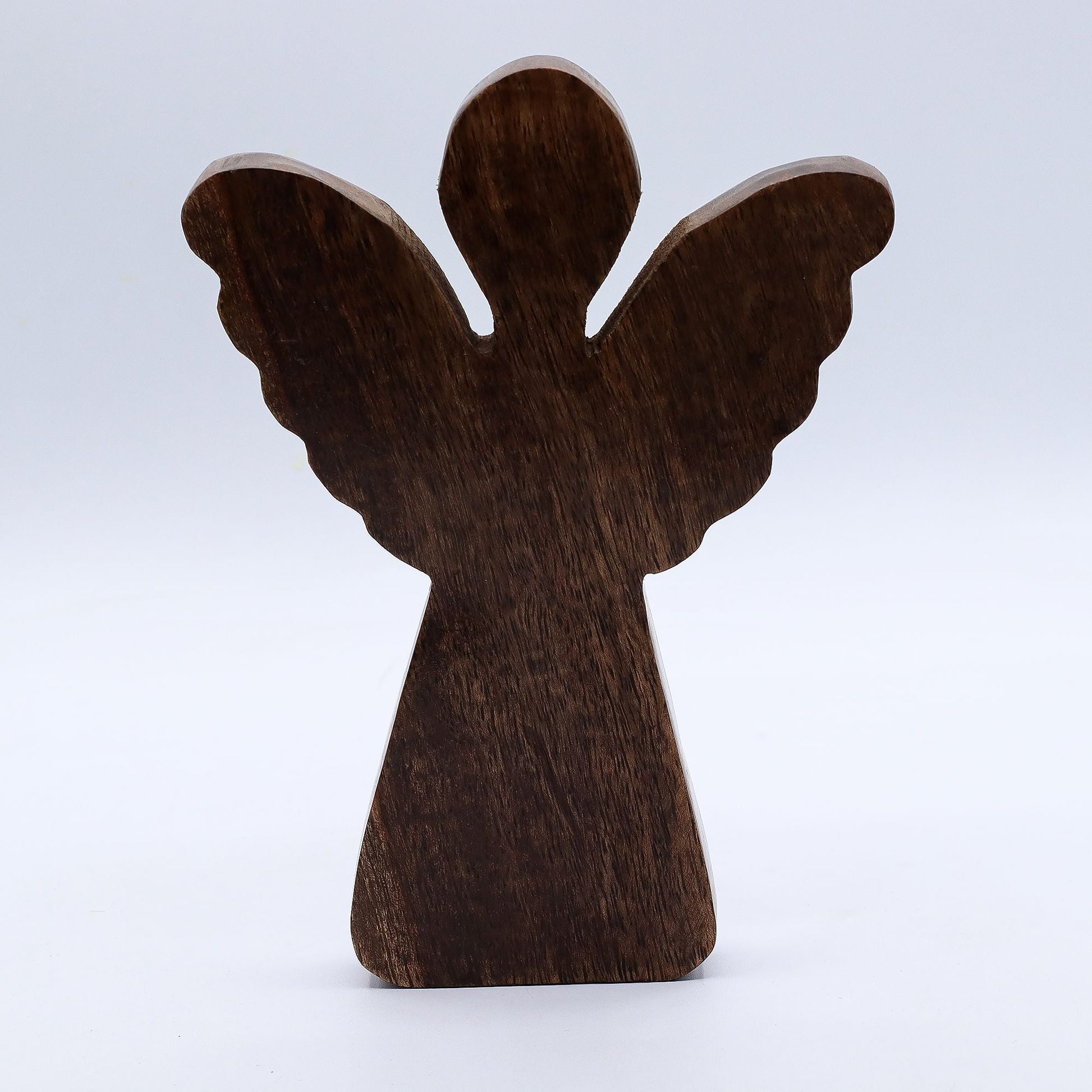 Large Mango Wood Angel – Gold Decor — sculptures & statues, image 4 of 8.
