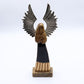 Large Mango Wood Guardian Angel – Metal Wings & Enamel Detail — sculptures & statues, image 1 of 8.