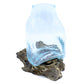 Large Molten Glass Vase - Terrarium Jar on Wood - Luna Panther