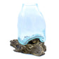 Large Molten Glass Vase - Terrarium Jar on Wood - Luna Panther