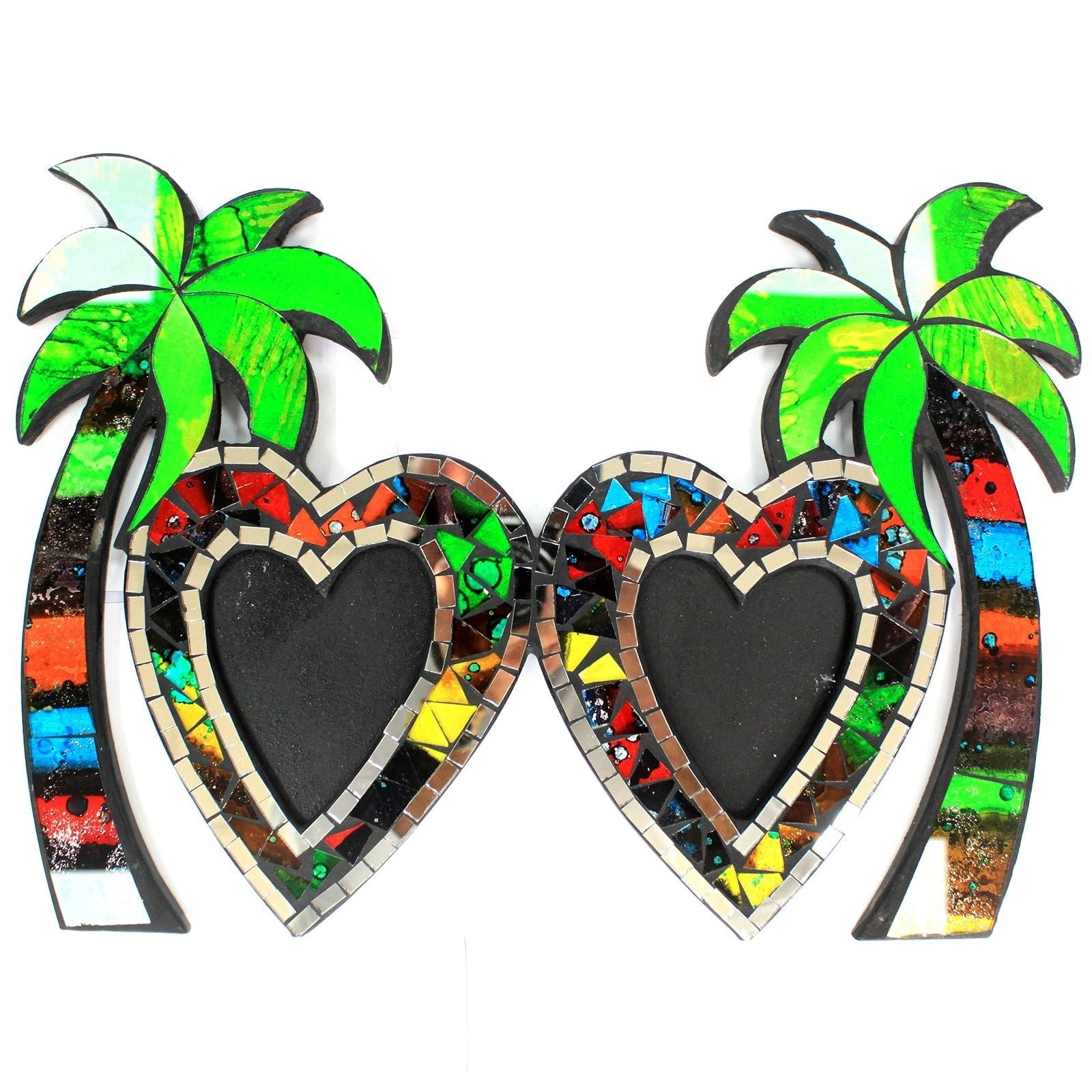 Double coconut picture frame shown from the front